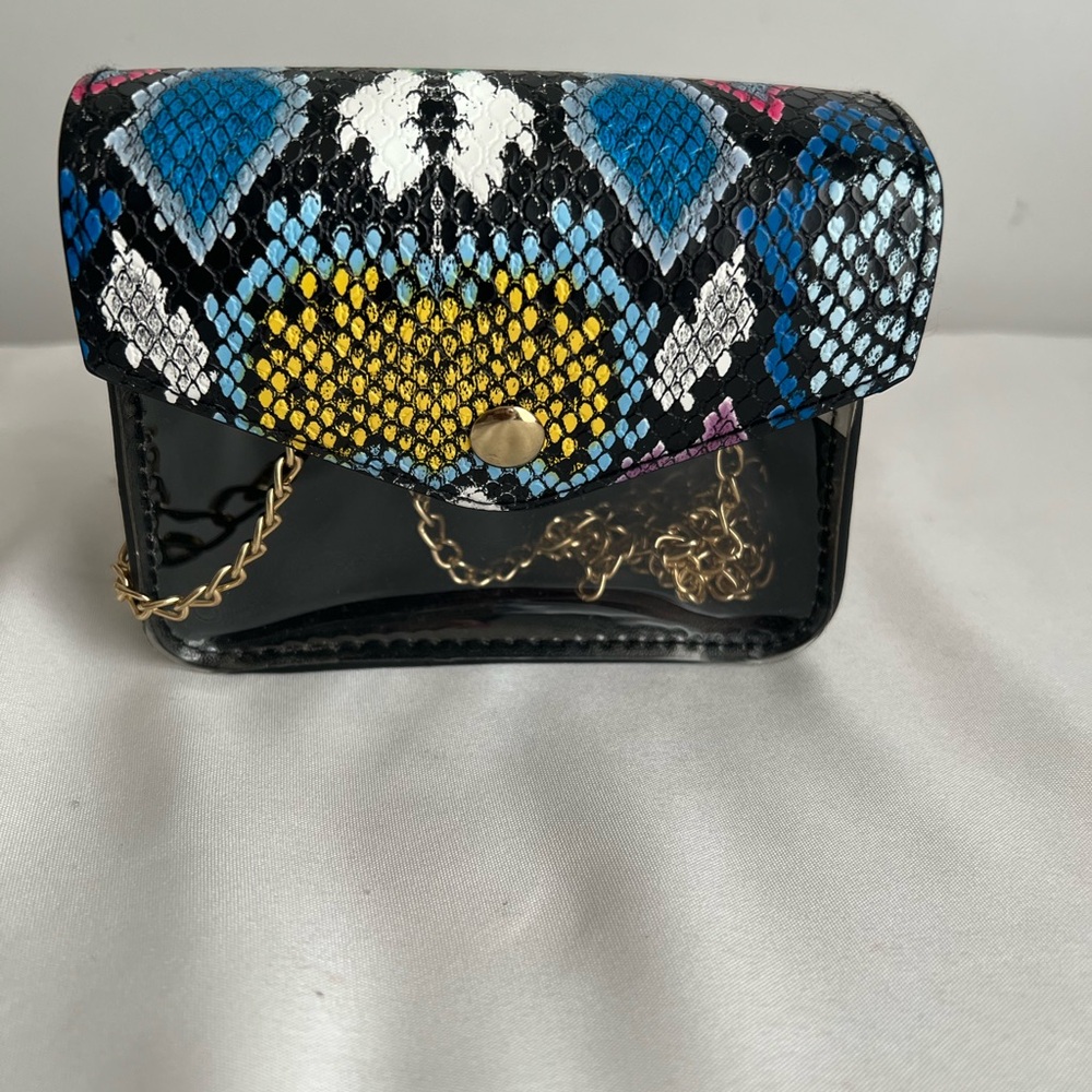 Stylish Multicolor Snake Print Women's Bag